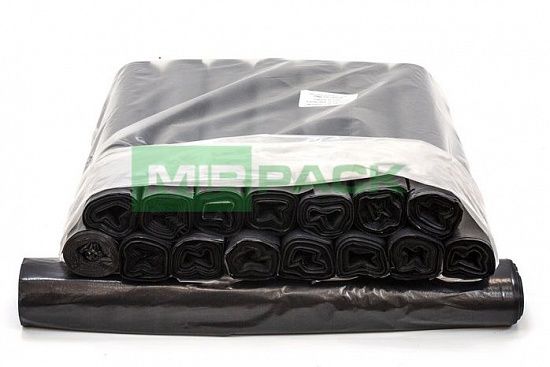 Мешки для мусора 120 литров, 60 мкм, 10 шт, ПВД, черные, 2х слойные - Вид 4